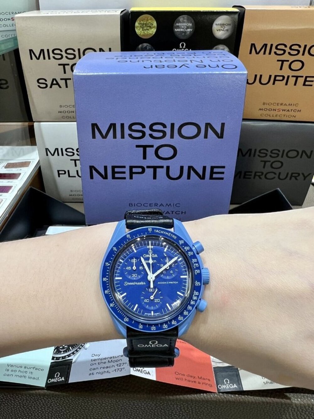 Swatch X Omega Mission To Neptune - Bioceramic Speedmaster Moonswatch